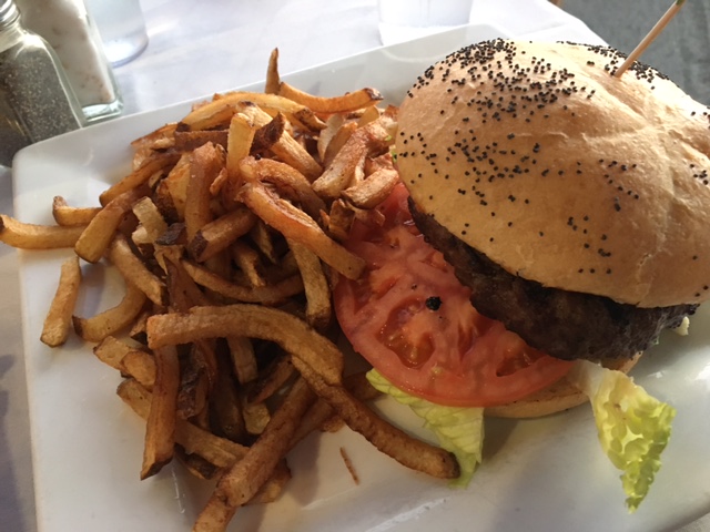 Burger and fries--Hawaii style