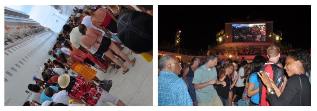people, crowds, cruise ship travel