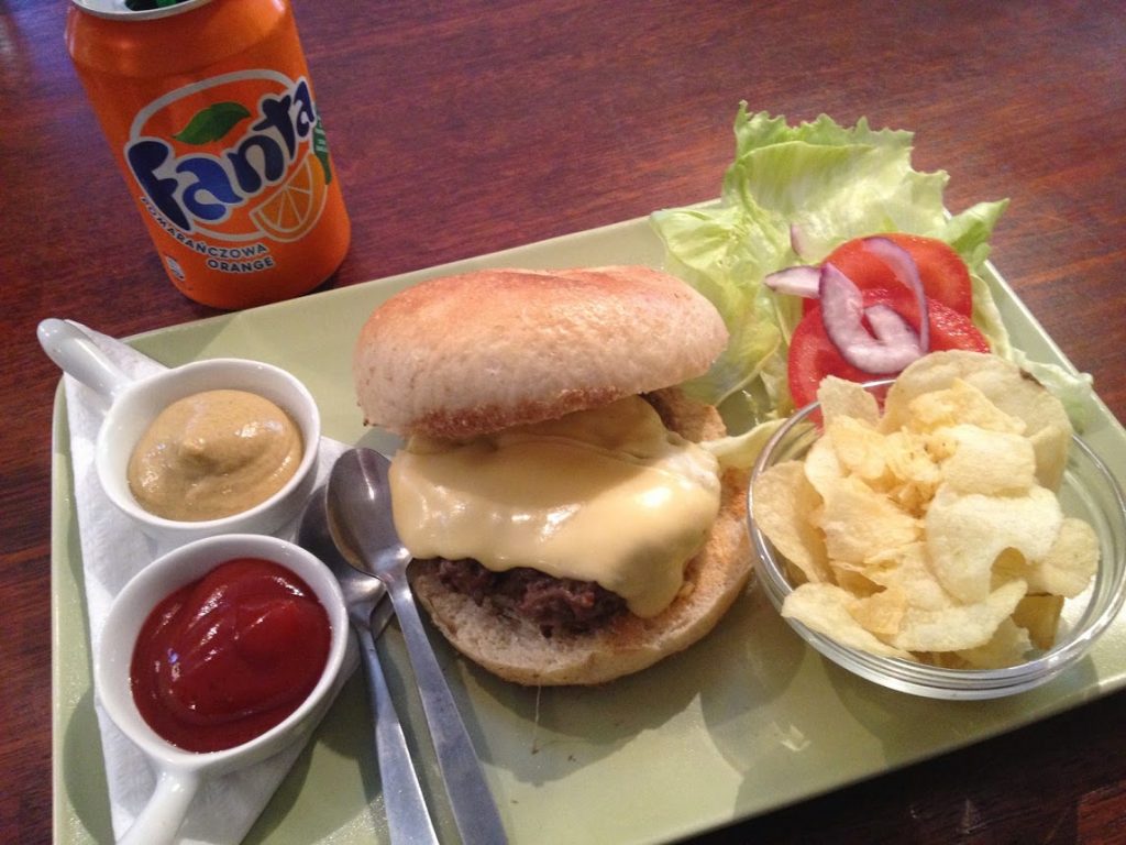 Bagel burger in Krakow Poland vacation travel food