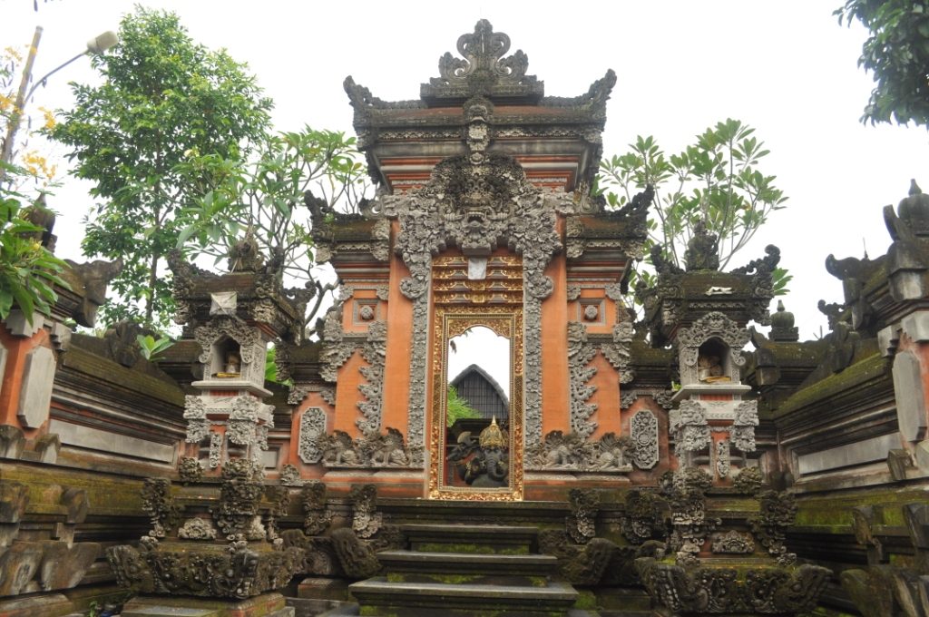 Comparison Ornate Doorway Bali Indonesia