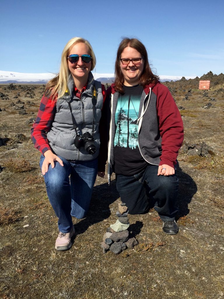 Iceland sisters, rocks
