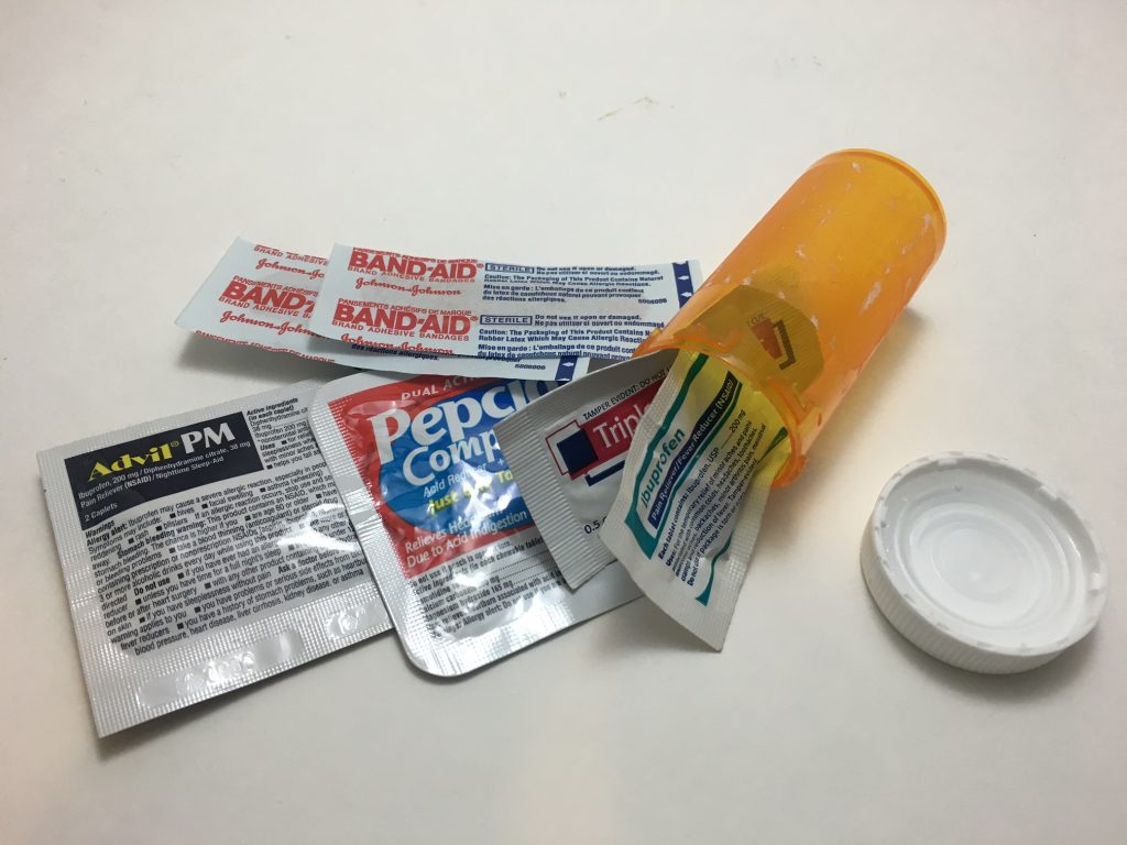 Prescription bottle first-aid kit packing light tips