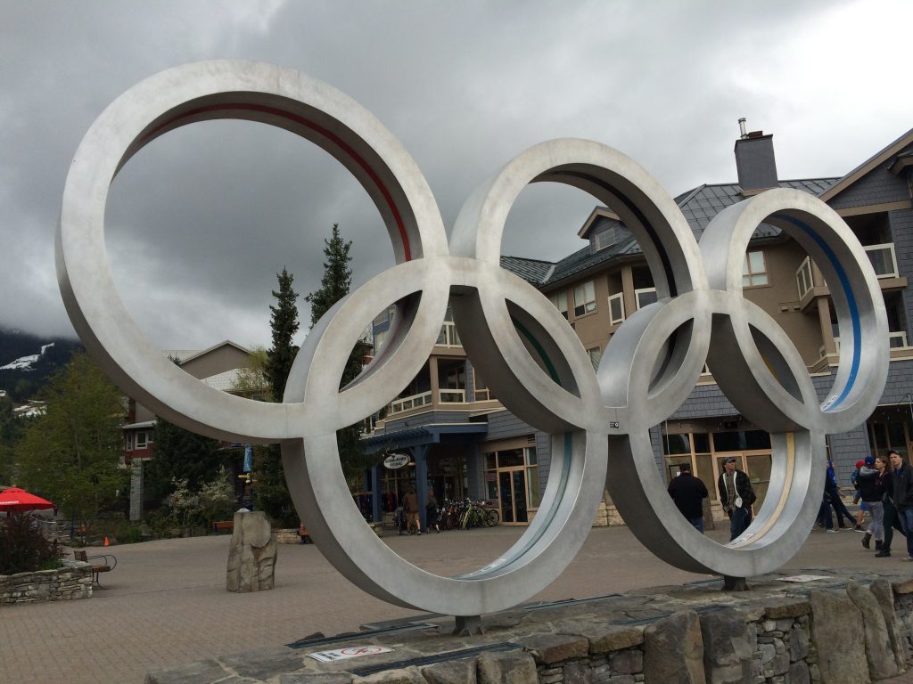 The Olympic rings from 2010 we saw as part of our affordable ski trip to Whistler