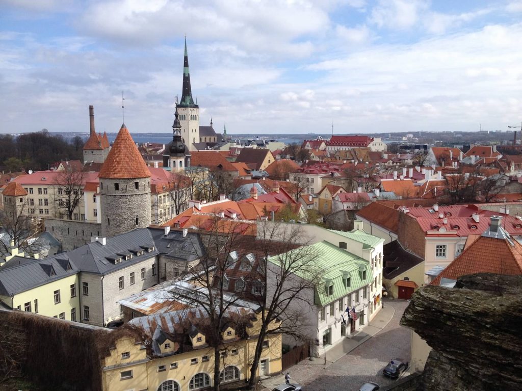 View of Old Town Tallinn Estonia