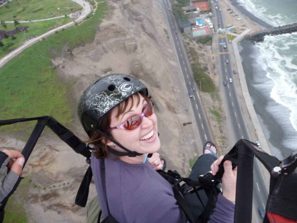 Paragliding off Lima.