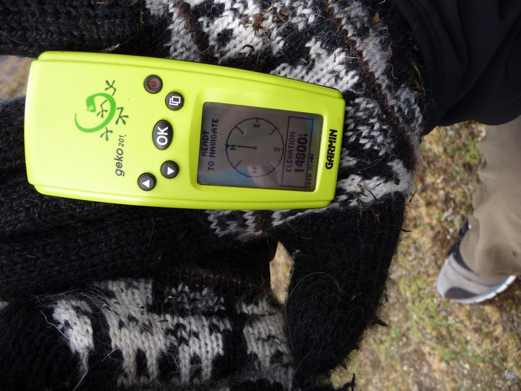 Altimeter hiking in the Inca Trail