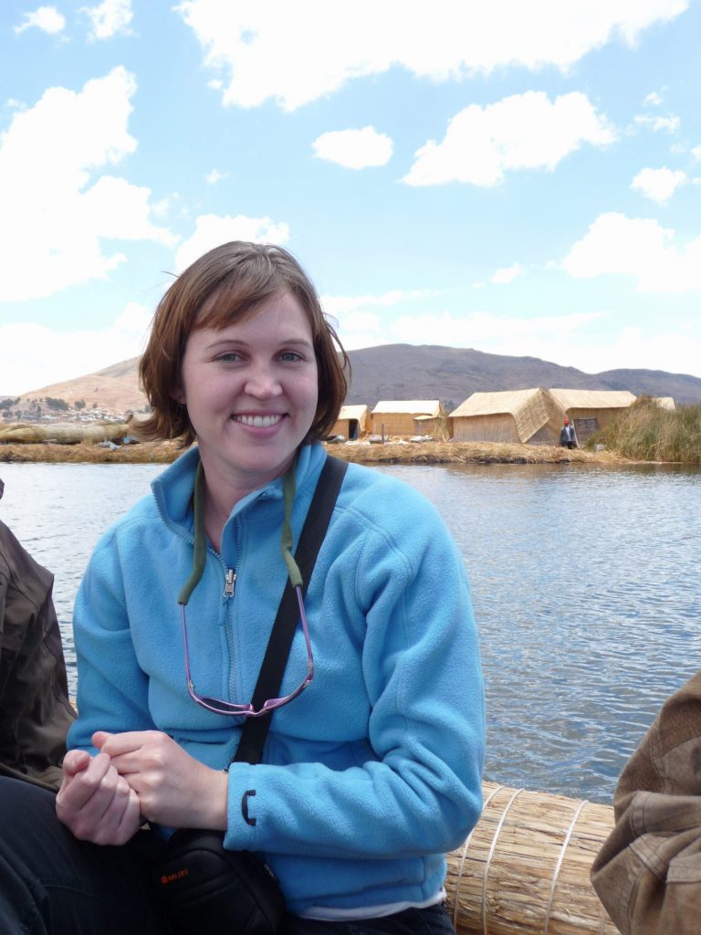 Floating island on Lake Titicaca