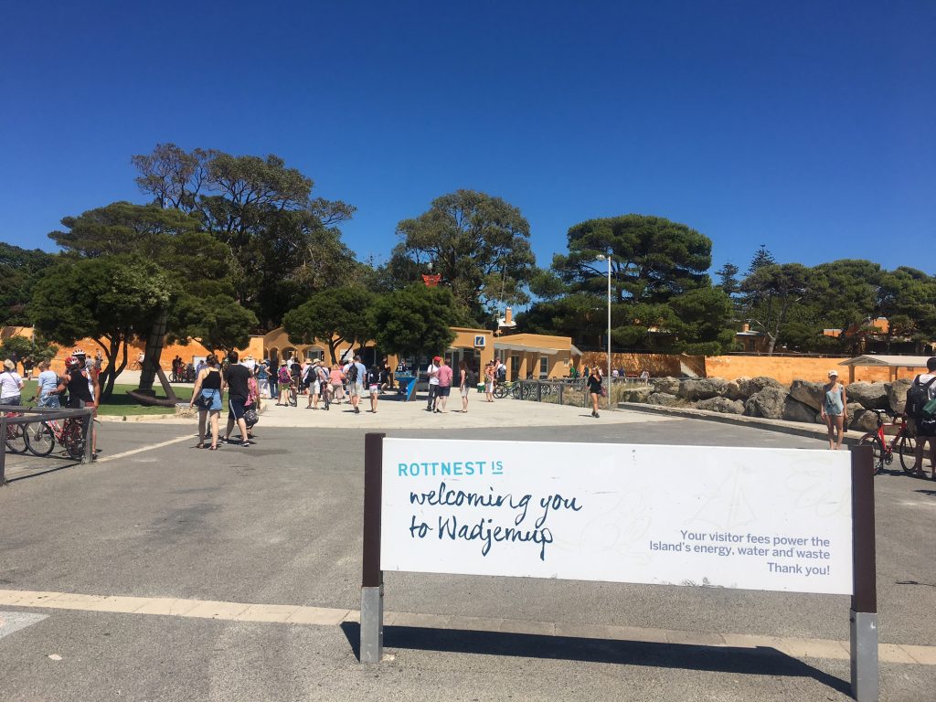 Welcome sign Rottnest Island Australia