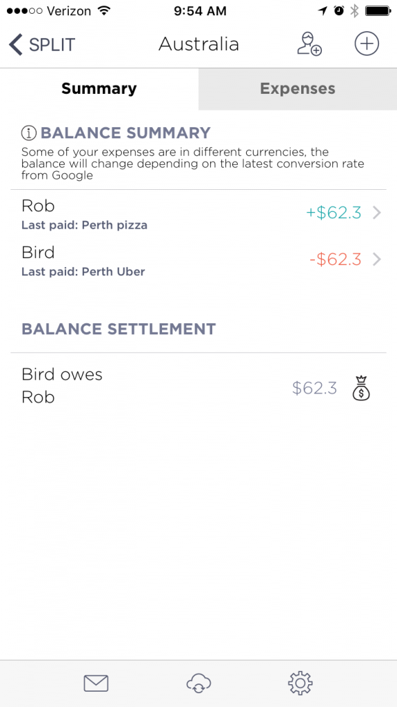 Split Screen Capture, travel app for planning splitting costs