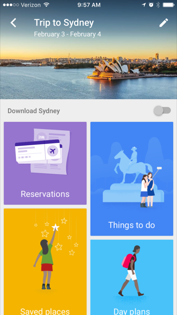 Google Trips travel apps for planning Screen Capture