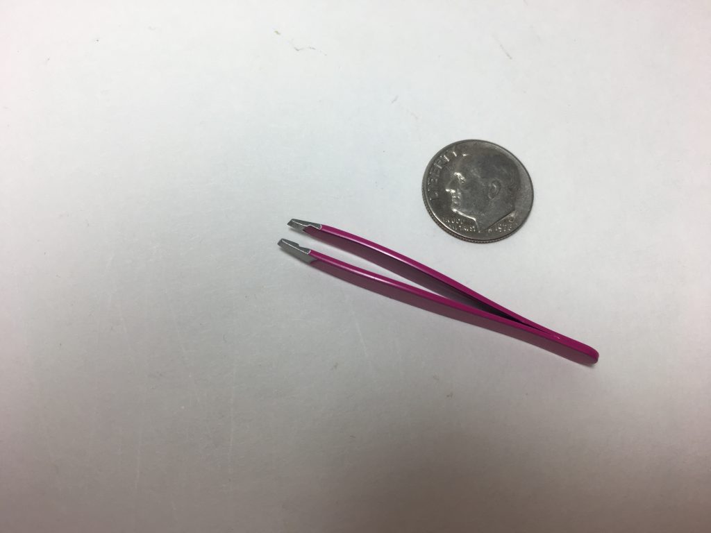 tiny tweezers, travel, dime, small item packing checklist