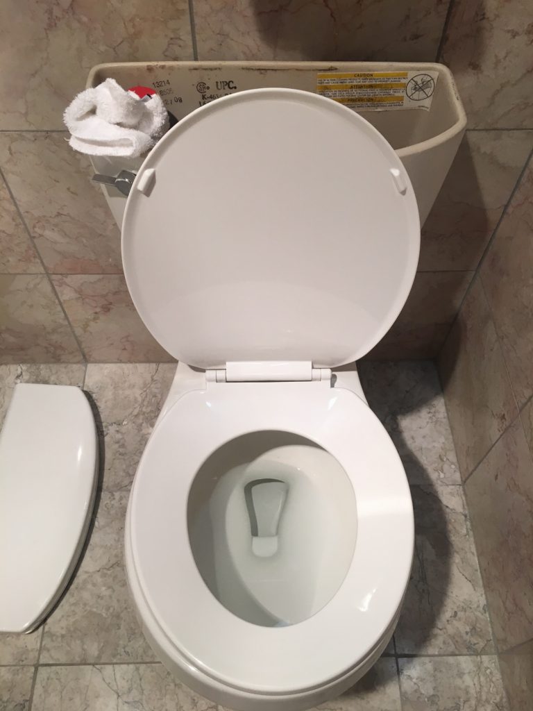 cheap hotel broken toilet washcloth fix casino Jackpot Nevada