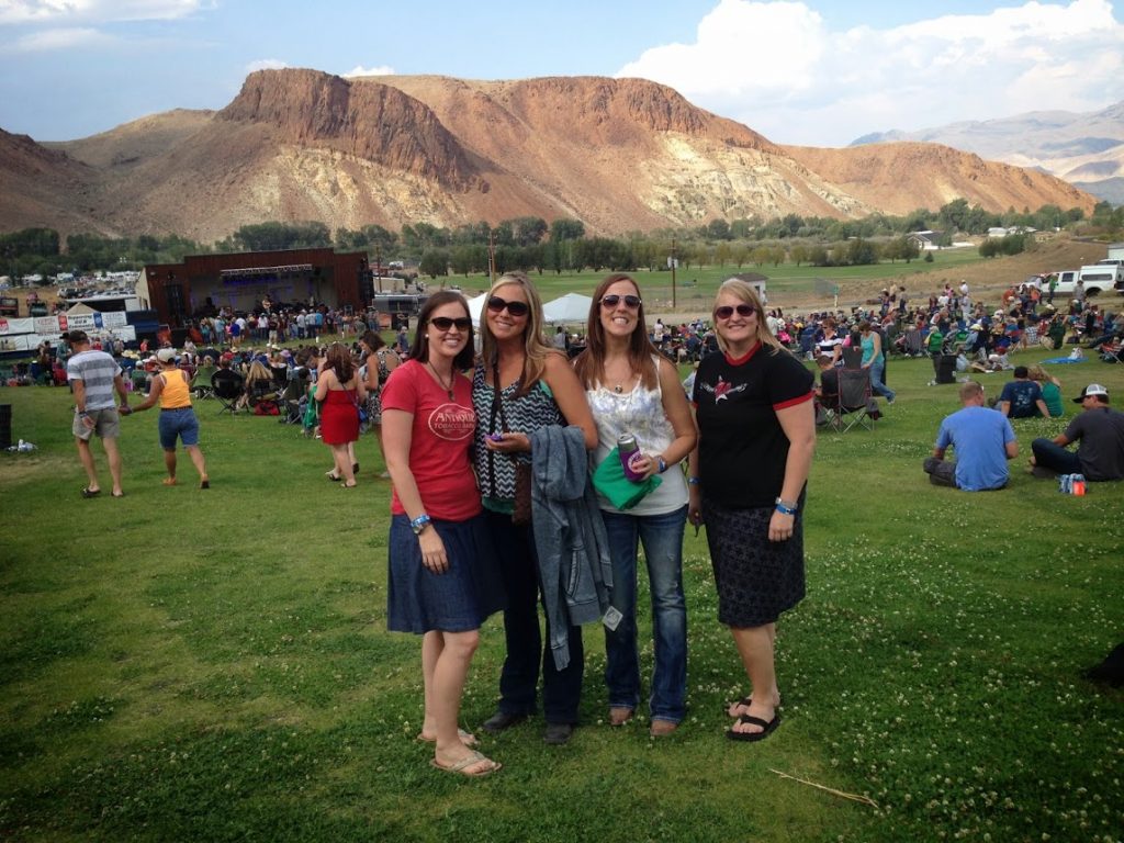Four gals at BBR in Challis, Idaho, new life to old adventures