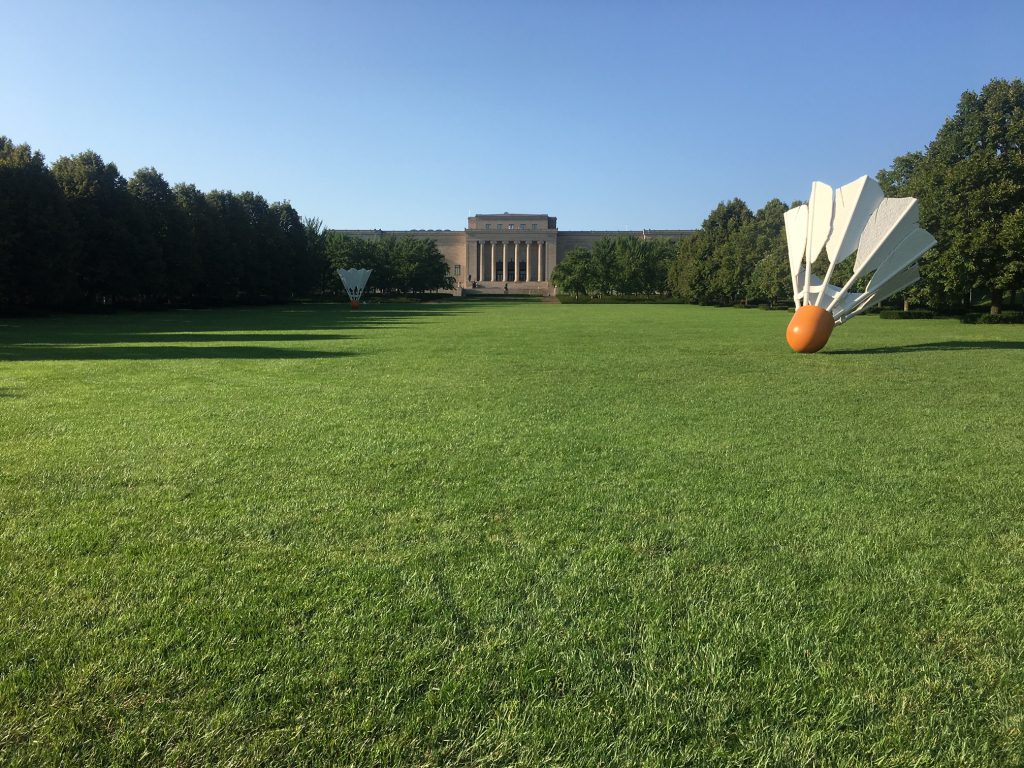 Nelson-Atkins museum grounds, Kansas City, green grace, shuttlecock