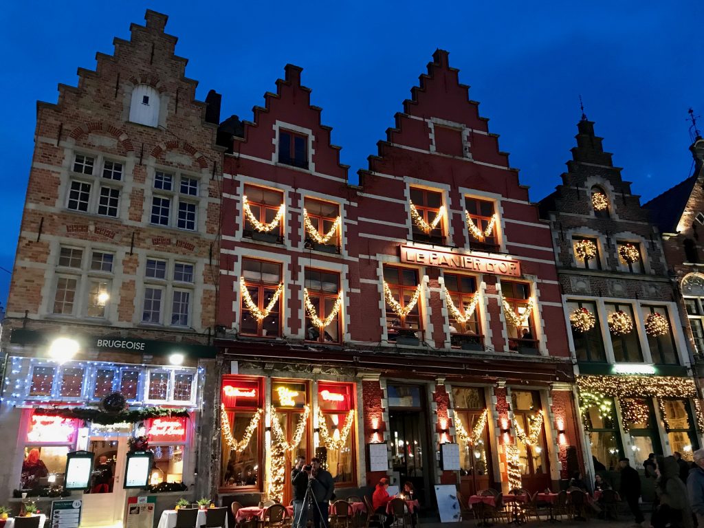 Christmas lights in Bruges