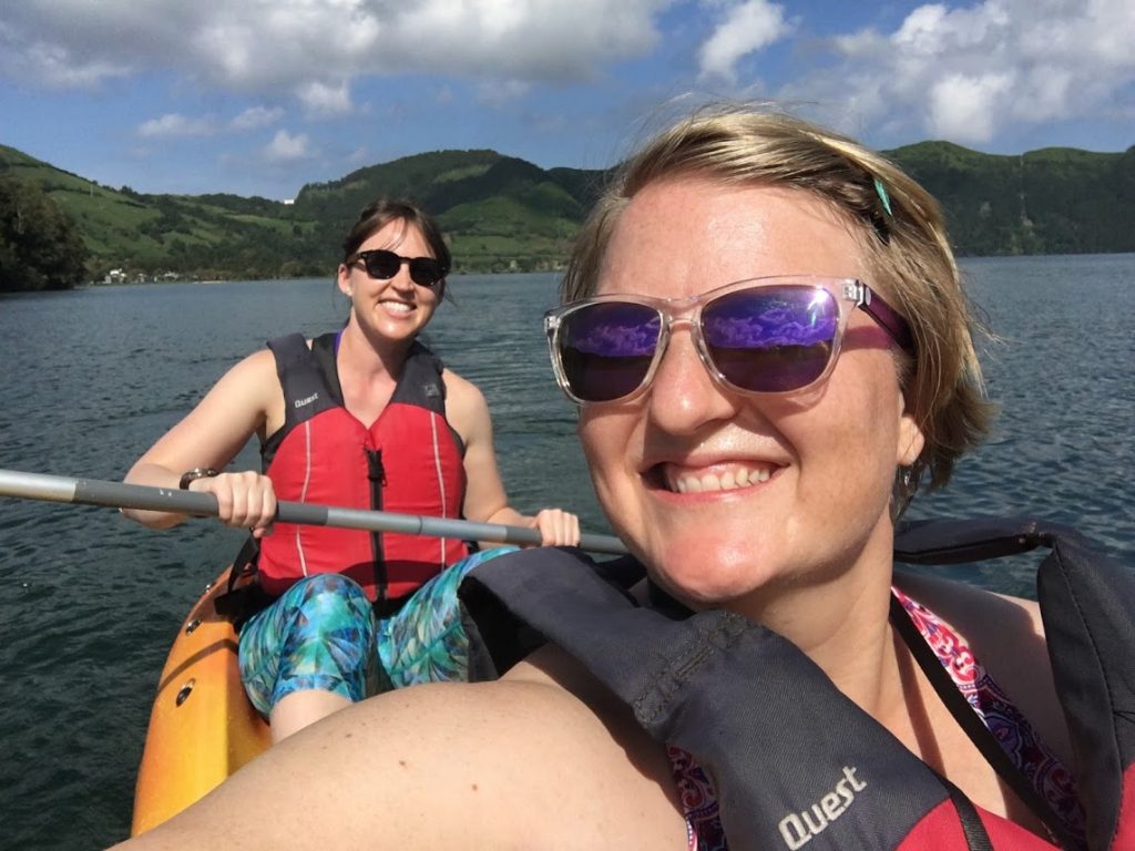 Affordable travel clothes for women kayaking Azores
