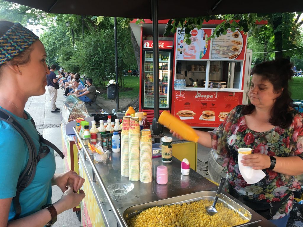 Sofia Bulgaria foreign language travel tips street food corn
