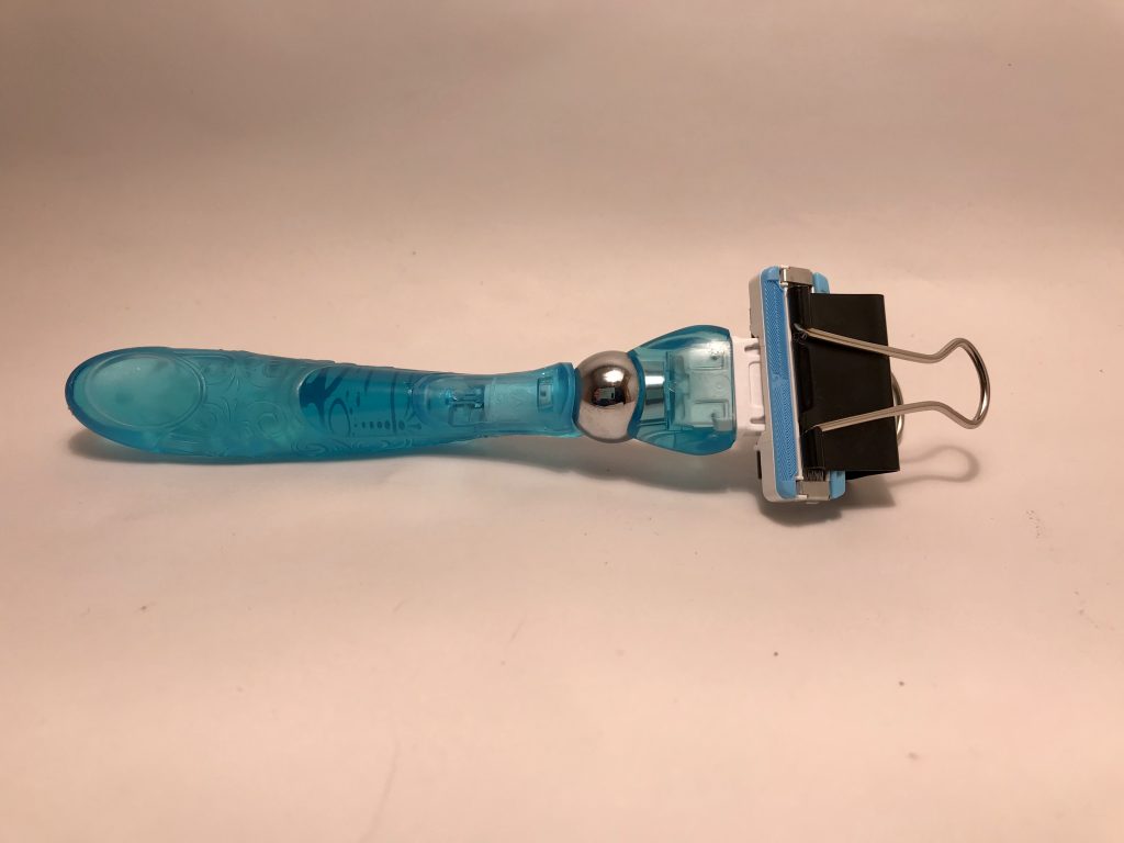 Binder clip hack on a razor