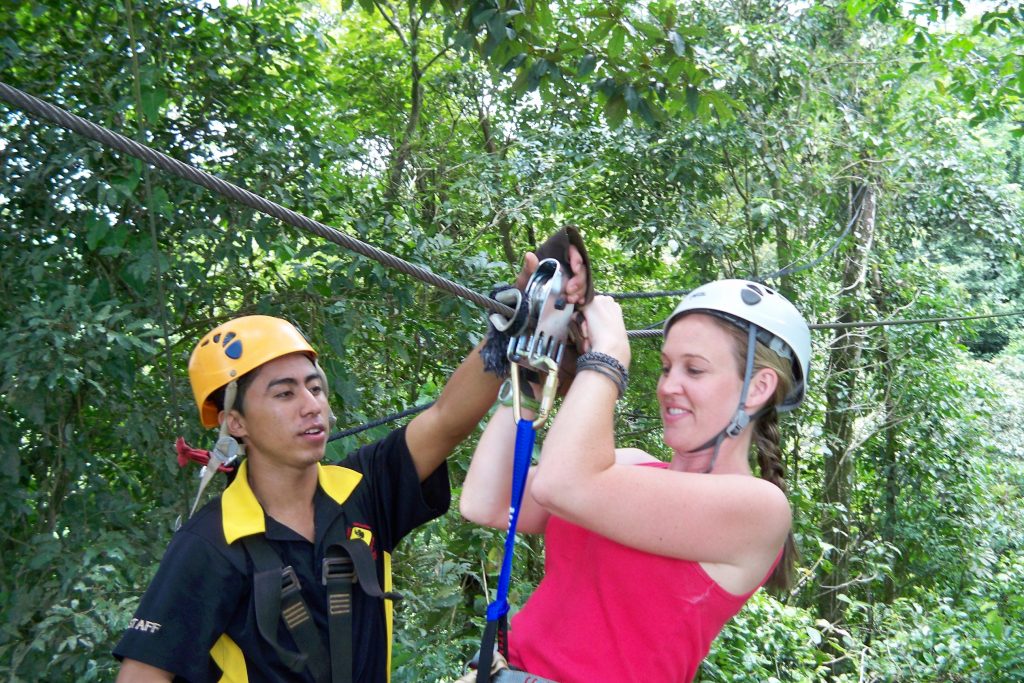 zip lining in Costa Rica
