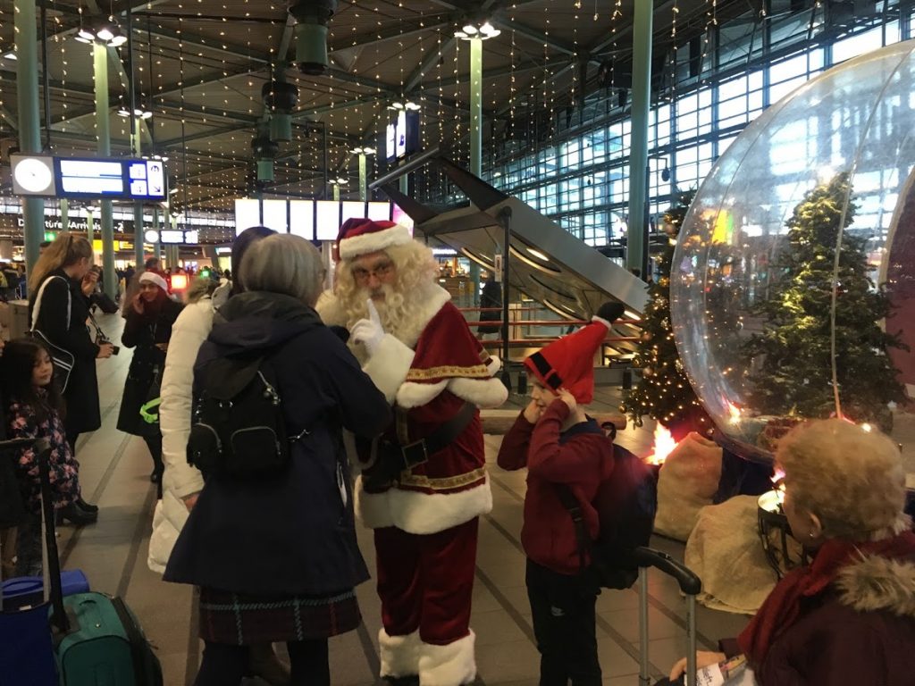 Christmas on the road Amsterdam Europe Santa