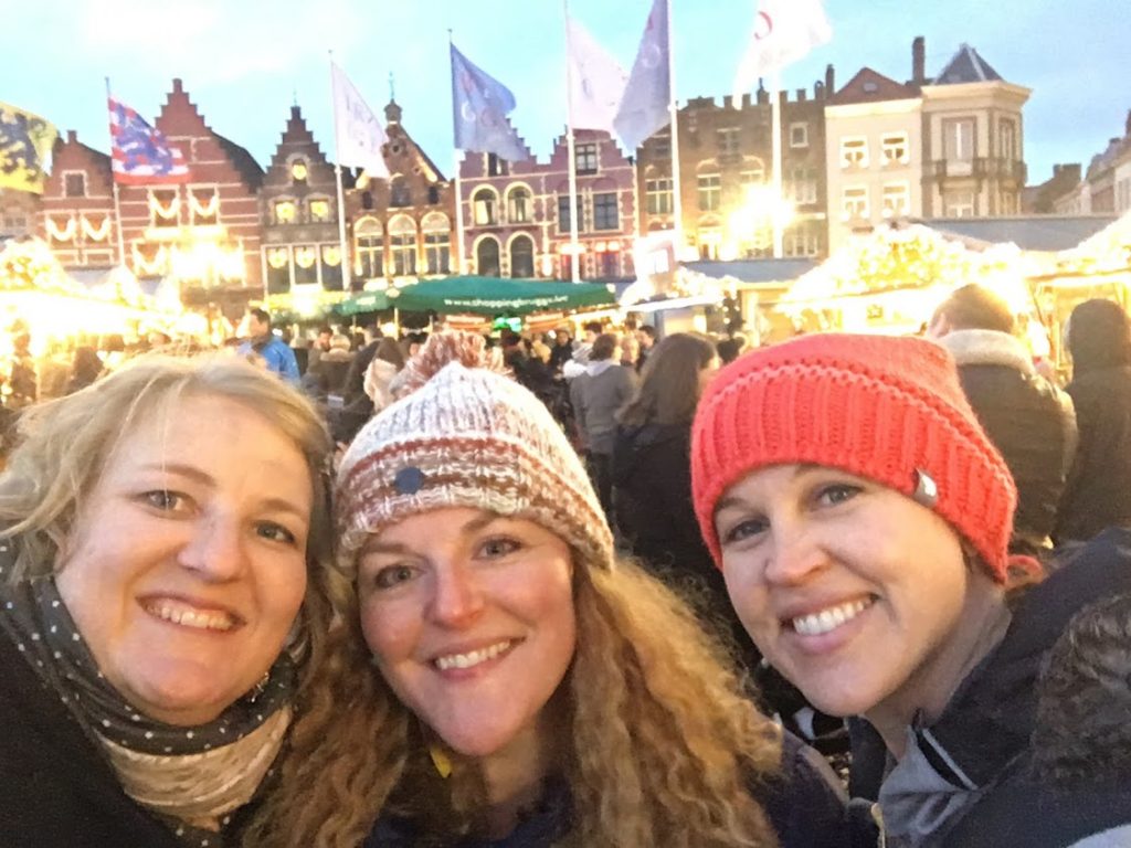 Christmas on the road Bruges Belgium Europe