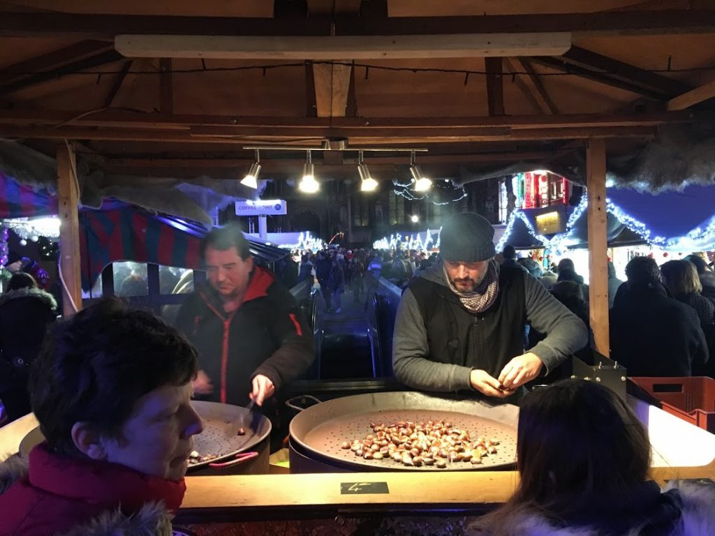 Christmas on the road Europe chestnuts
