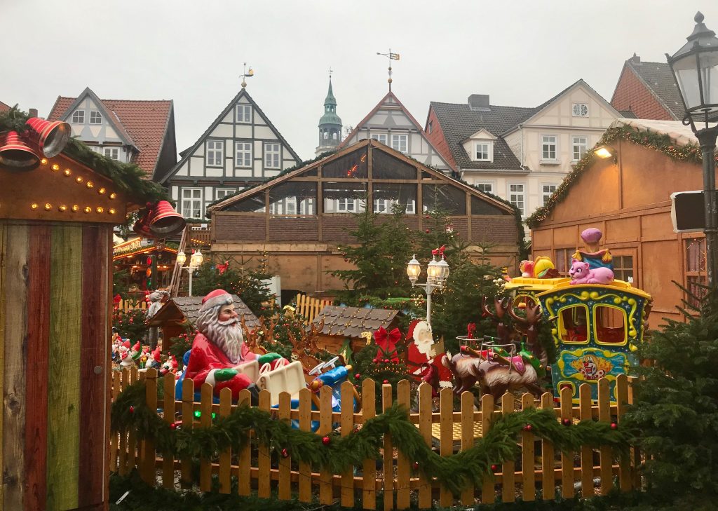 Santa Claus ride at a German Christmas Market
