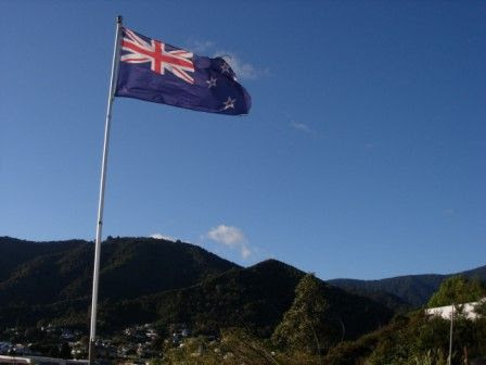New Zealand road trip flag