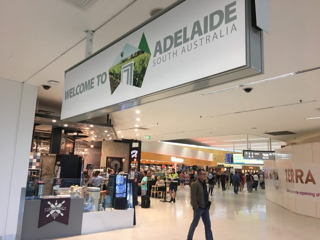 Adelaide Australia airport sign