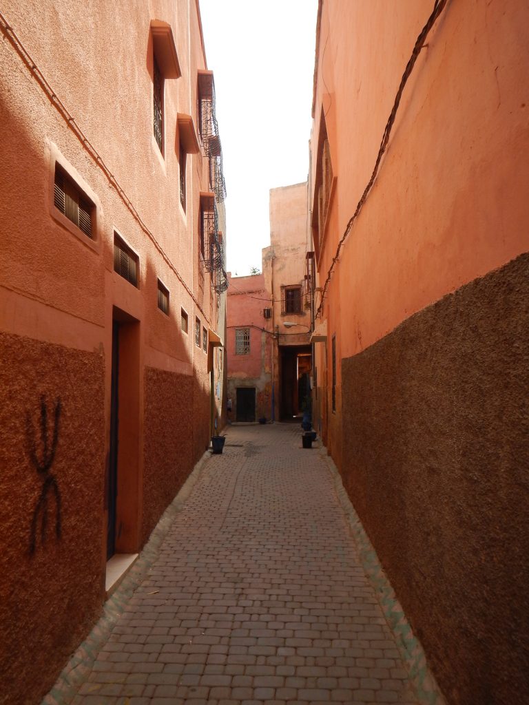 alleyway in marrakech, morocco