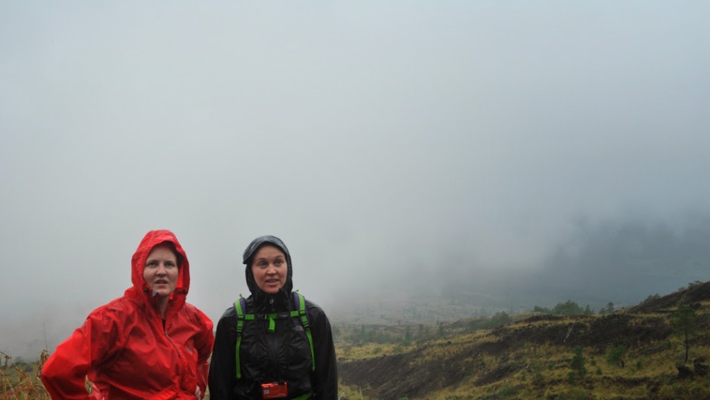 Hiking in the rain in Bali