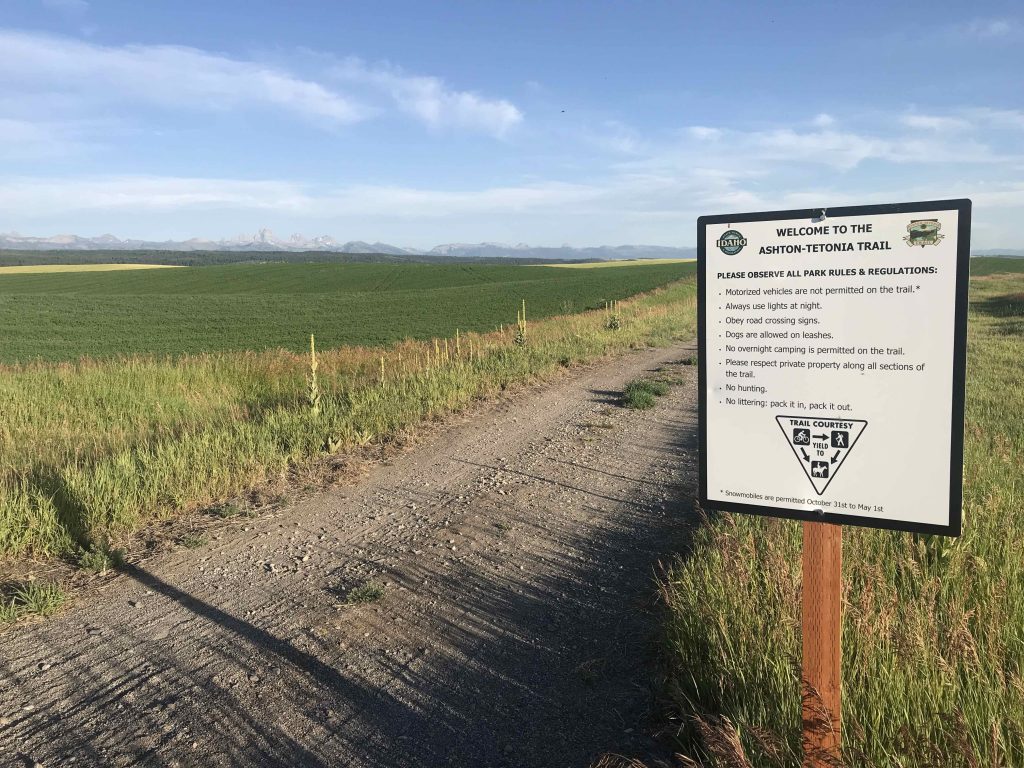 Ashton to Tetonia Trail marker