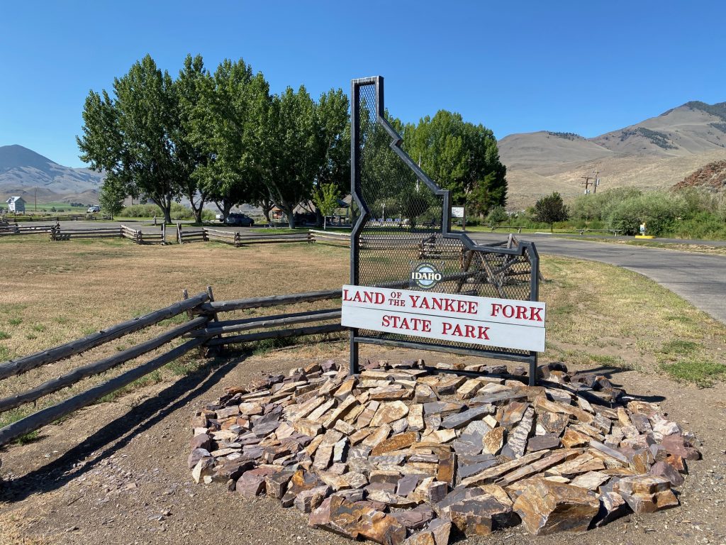 Land of the Yankee Fork State Park sign
