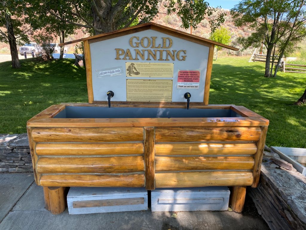 Pan for gold at Land of the Yankee Fork State Park interpretive center