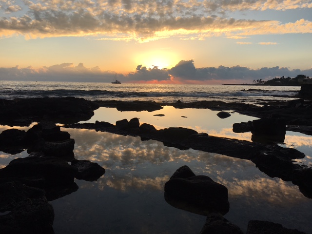 Sunset over Hawaii