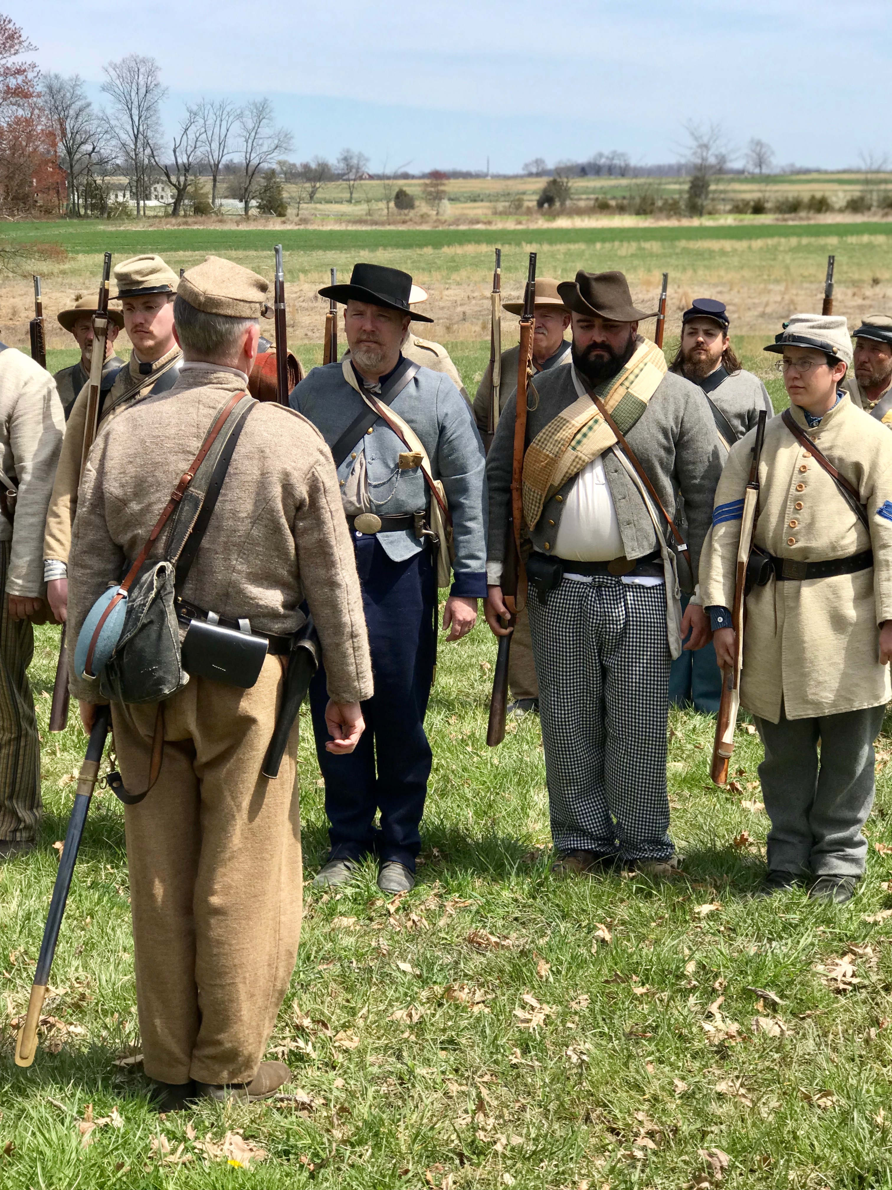 Reenactor soldiers at Gettsyburg