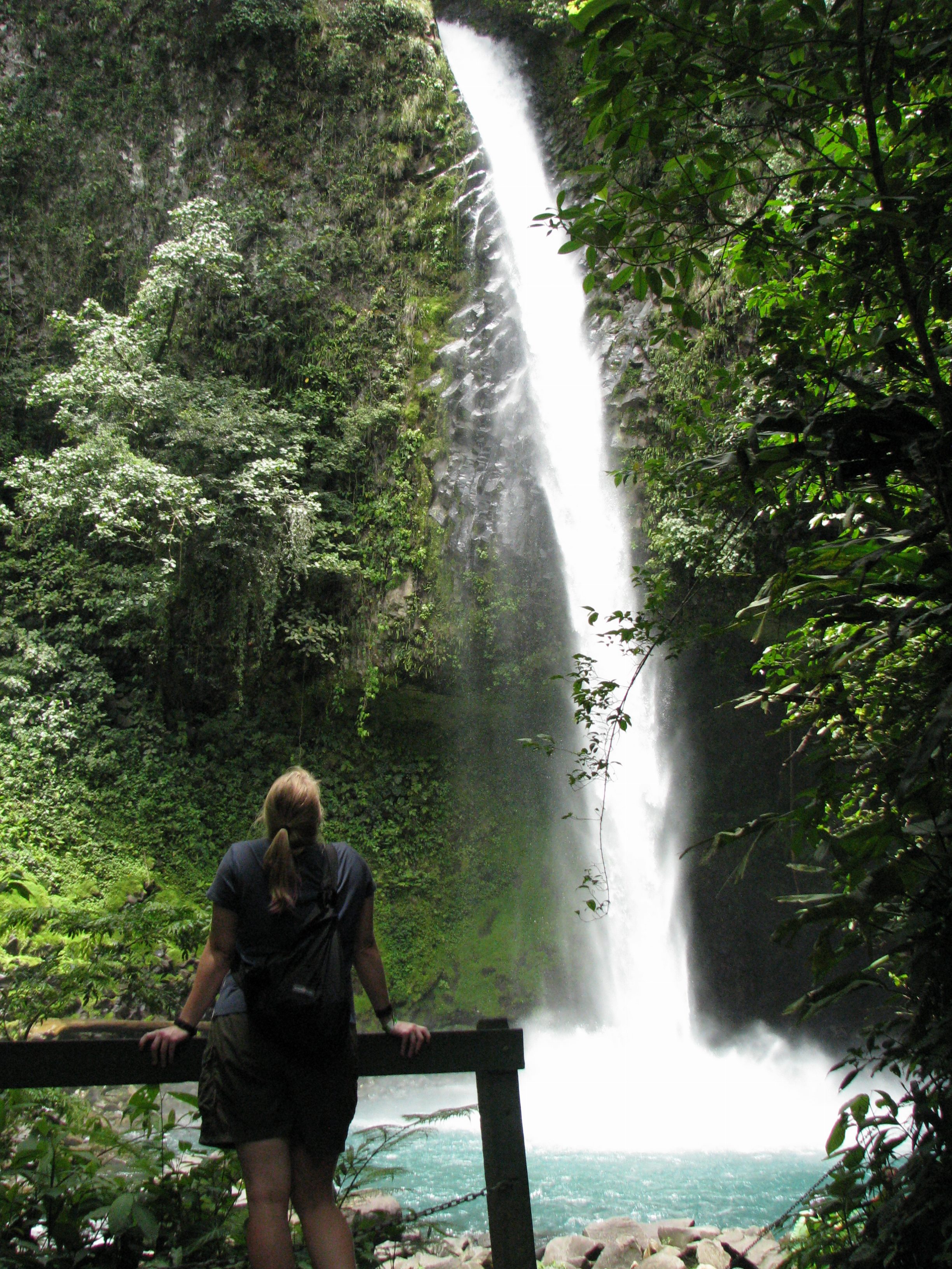 Taking in a waterfall