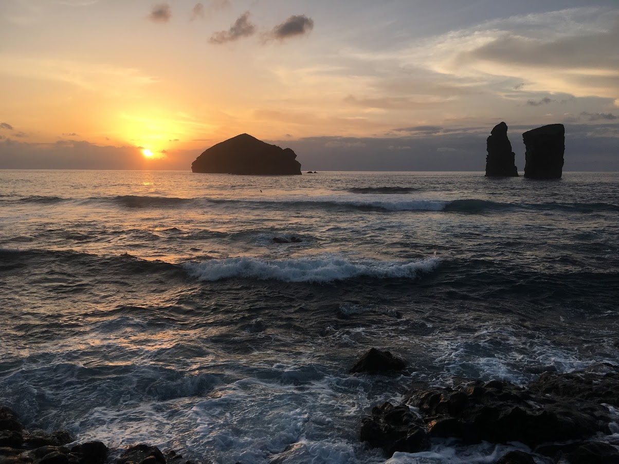 Azores sunset ocean