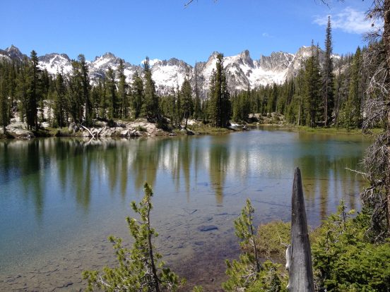 Sawtooth Mountains and lake