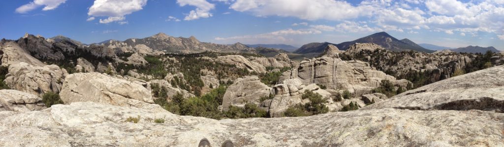 Panoramic views at City of Rocks National Reserve.