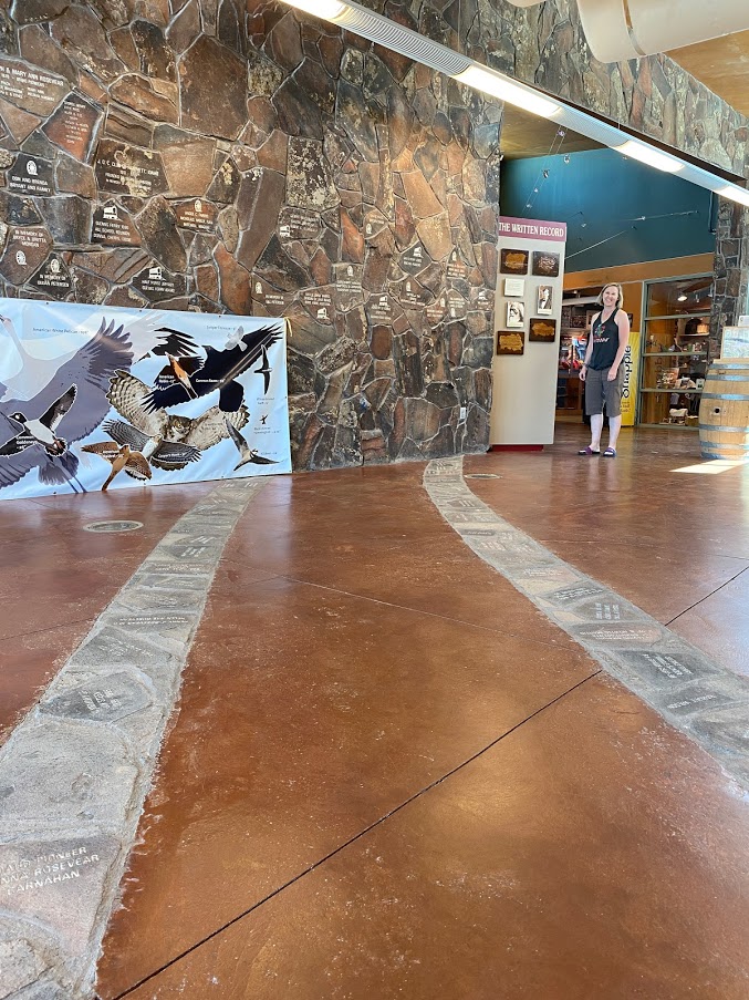 Visitors center at Three Island Crossing State Park.