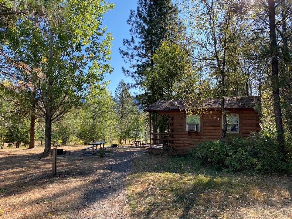 state park cabin in the forest
