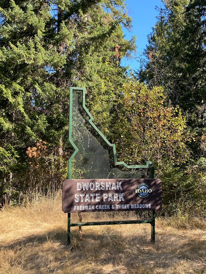 Dworshak State Park welcome sign