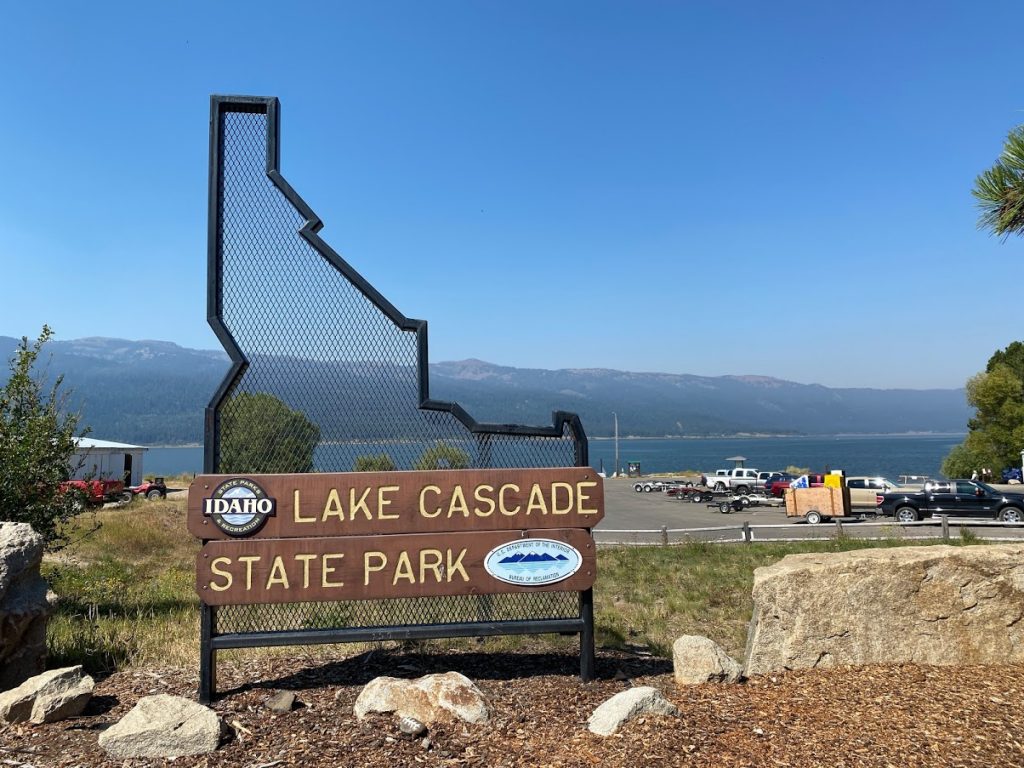 Lake Cascade State Park welcome sign