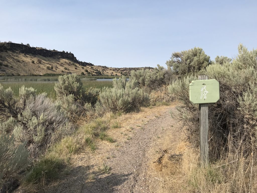 Hiking trail at Massacre Rocks State Park