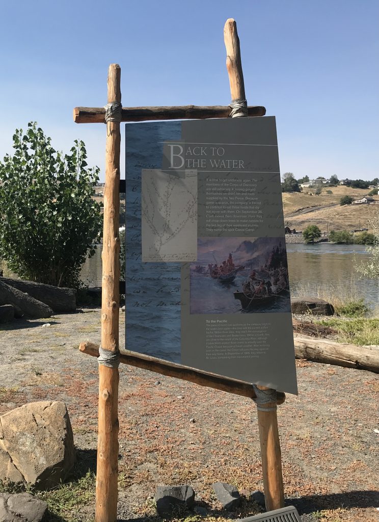 Information sign about Lewis & Clark at the Hells Gate State Park Discovery Center