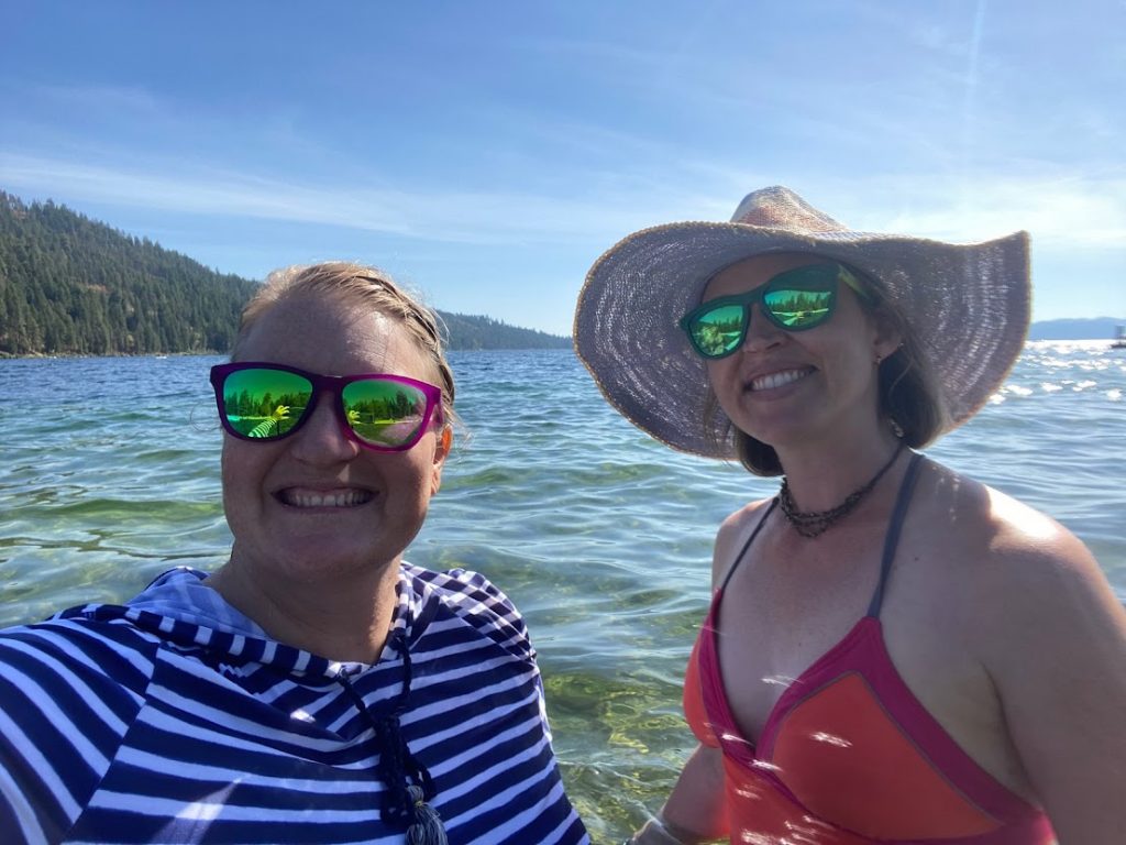 Two friends on the lake in northern Idaho.