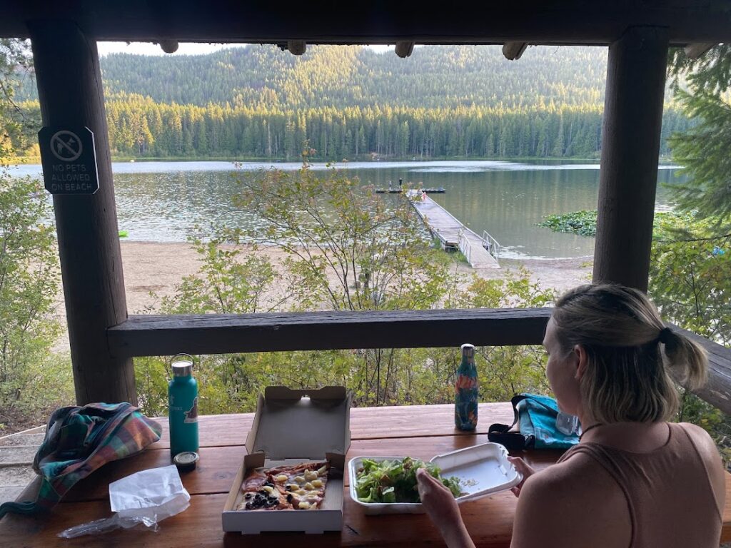 Round Lake picnic during an Idaho State Parks Challenge