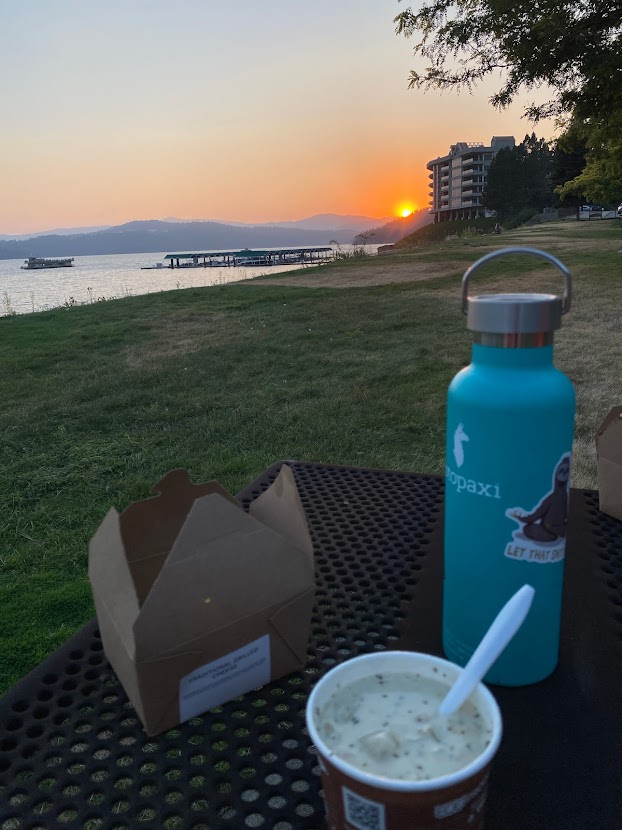 Sunset at CDA during Idaho State Parks Challenge.