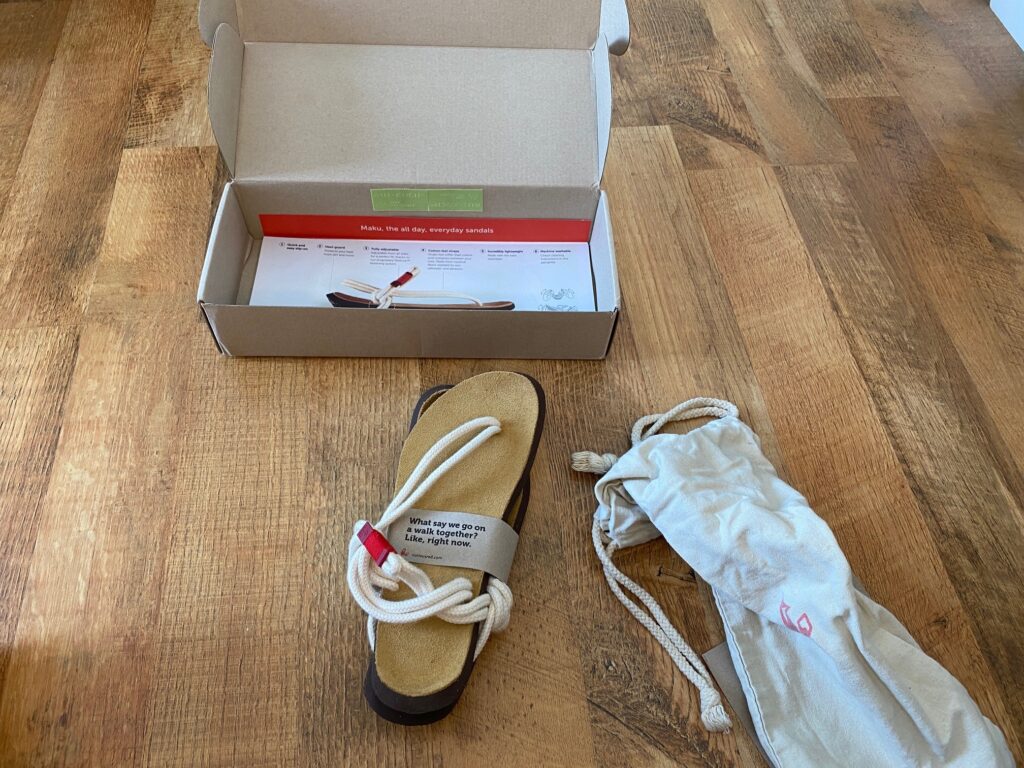 Unboxing the Curious Red sandals for travel